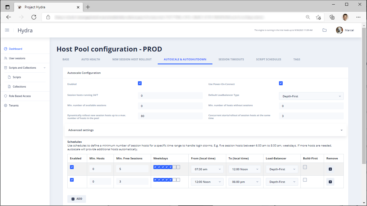 Screenshot of Hydra